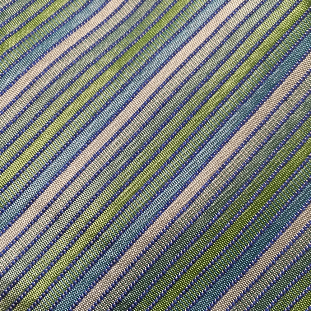 J. Crew Green Striped Silk Tie